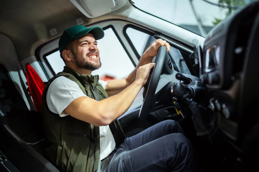 An angry Amazon delivery driver