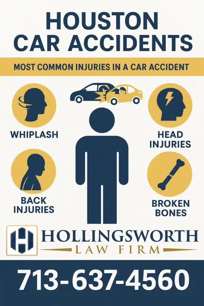 What are the most common Injuries in Car Accident in Hollingsworth