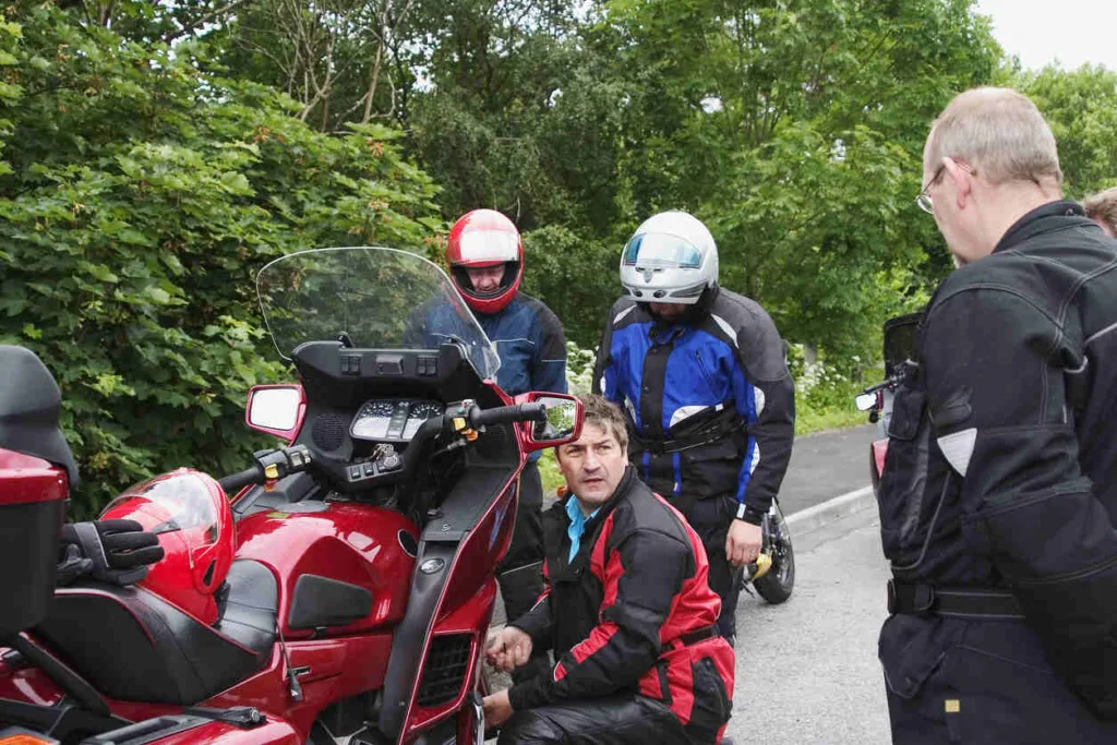 motorbiker and policeman