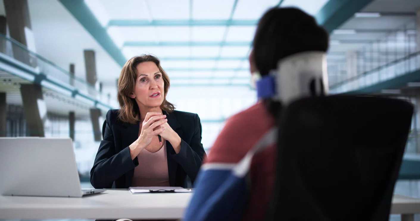 Employer discussing compensation related issues