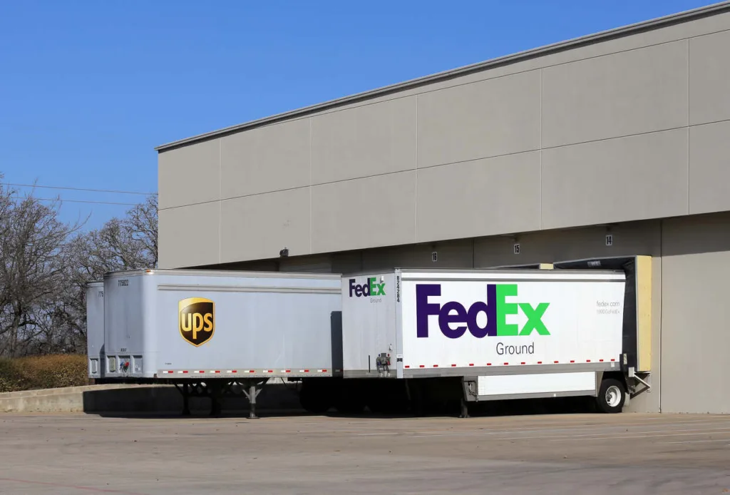 UPS & FedEx Delivery Truck Accident