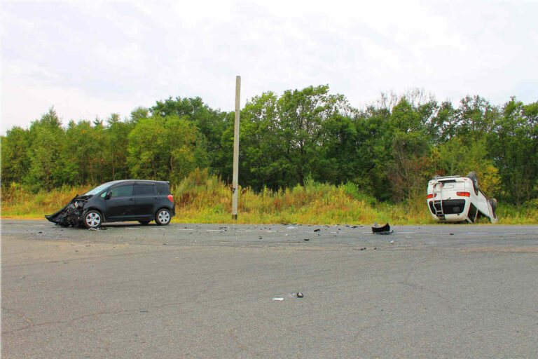 highway accident between two cars